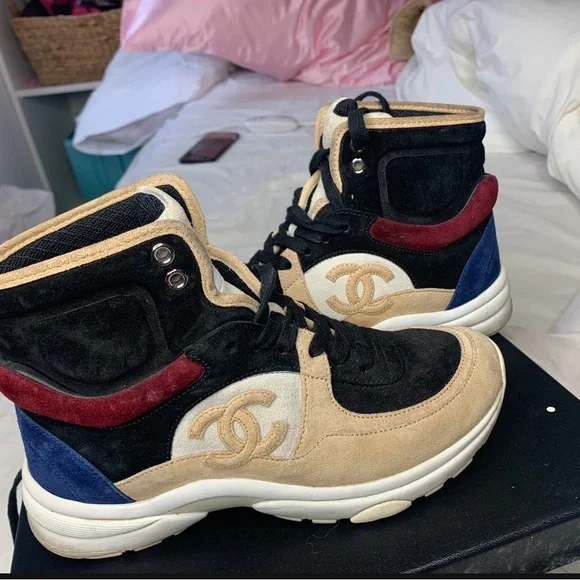 Chanel Multicolor High-Top Sneakers